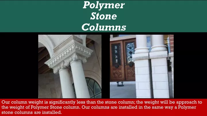 polymer stone columns