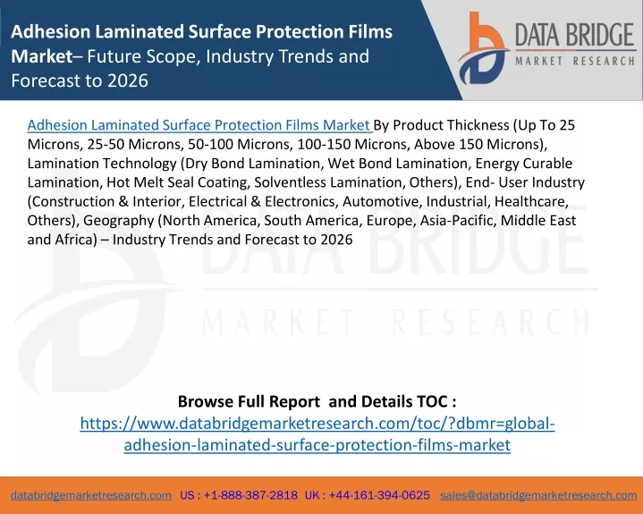 adhesion laminated surface protection films