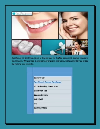High-Quality Dental Impants | Excellence-in-dentistry.co.uk