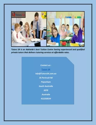 tutors sa is an adelaide s best tuition centre