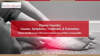 Plantar Fasciitis Causes, Symptoms, Treatment and Prevention