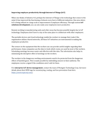 improving employee productivity through internet