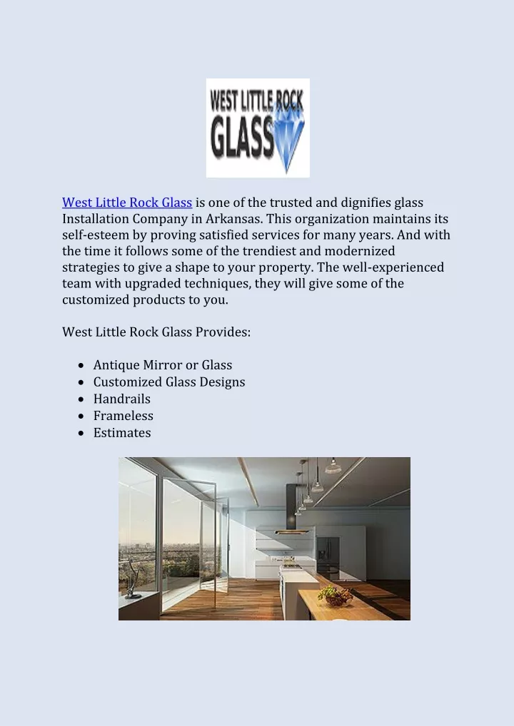 west little rock glass is one of the trusted