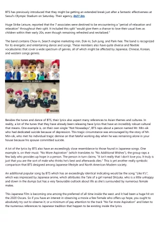 bts has previously introduced that they might