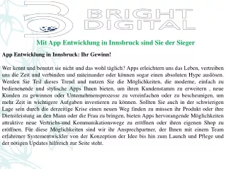 mit app entwicklung in innsbruck sind