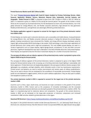 printed electronics market worth 20 7 billion