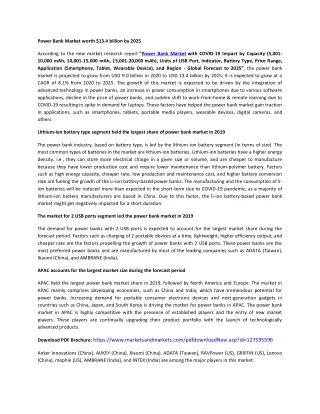 power bank market worth 13 4 billion by 2025