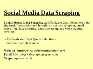 social media data scraping