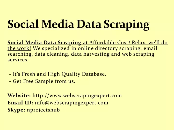 social media data scraping