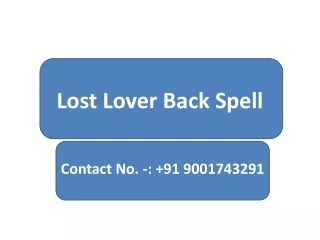lost lover back spell