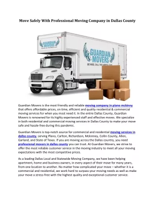 move safely with professional moving company