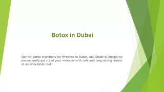 botox in dubai
