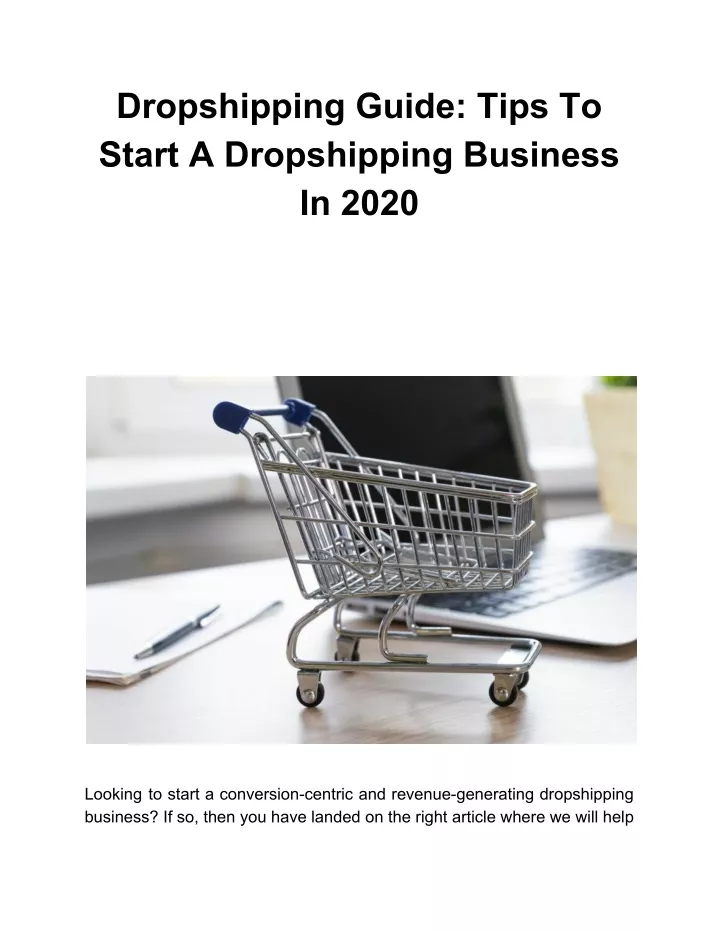 dropshipping guide tips to start a dropshipping