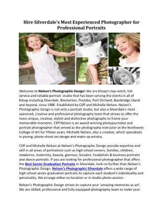 hire silverdale s most experienced photographer