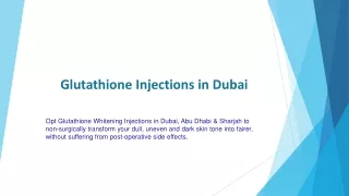 glutathione injections in dubai