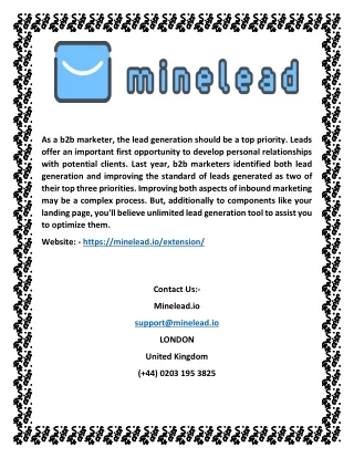 B2B Unlimited Lead Generation Tools | Minelead