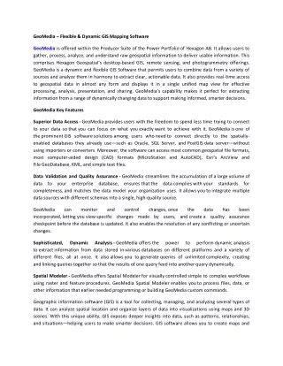 geomedia flexible dynamic gis mapping software