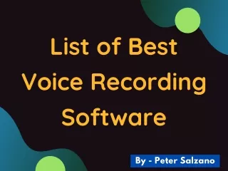 list of best voice recording software