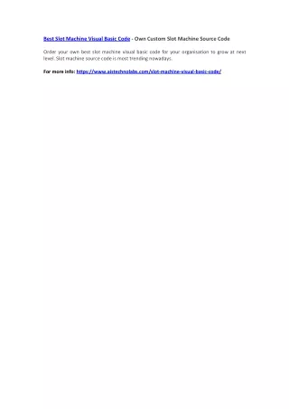 best slot machine visual basic code own custom