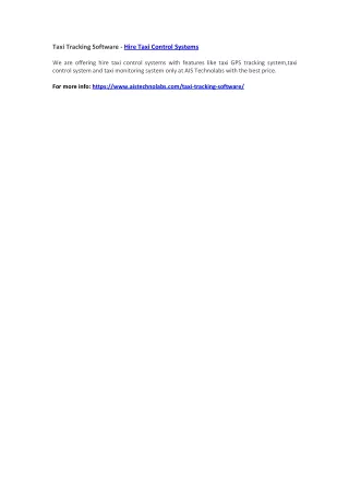 taxi tracking software hire taxi control systems