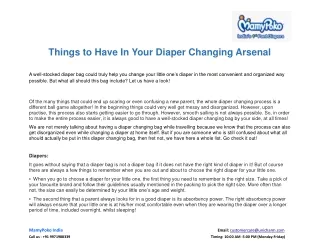 things to have in your diaper changing arsenal