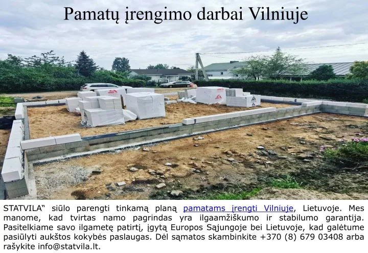 pamat rengimo darbai vilniuje