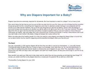 why are diapers important for a baby