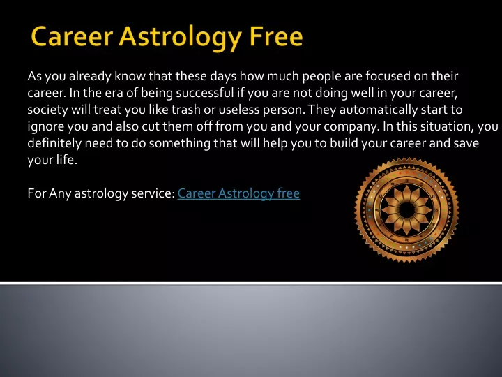 c areer astrology f ree
