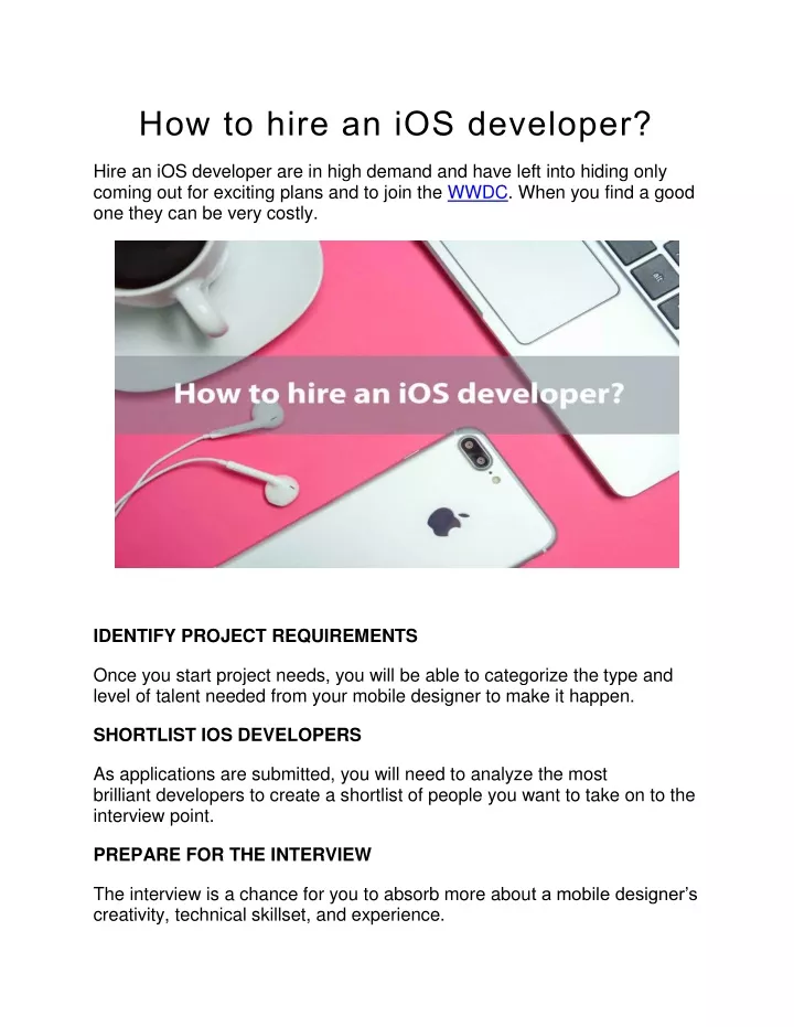 how to hire an ios developer