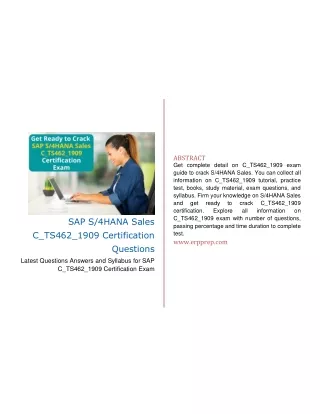 abstract get complete detail on c ts462 1909 exam