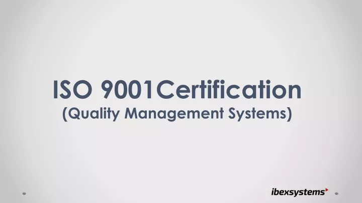 iso 9001 certification quality management systems