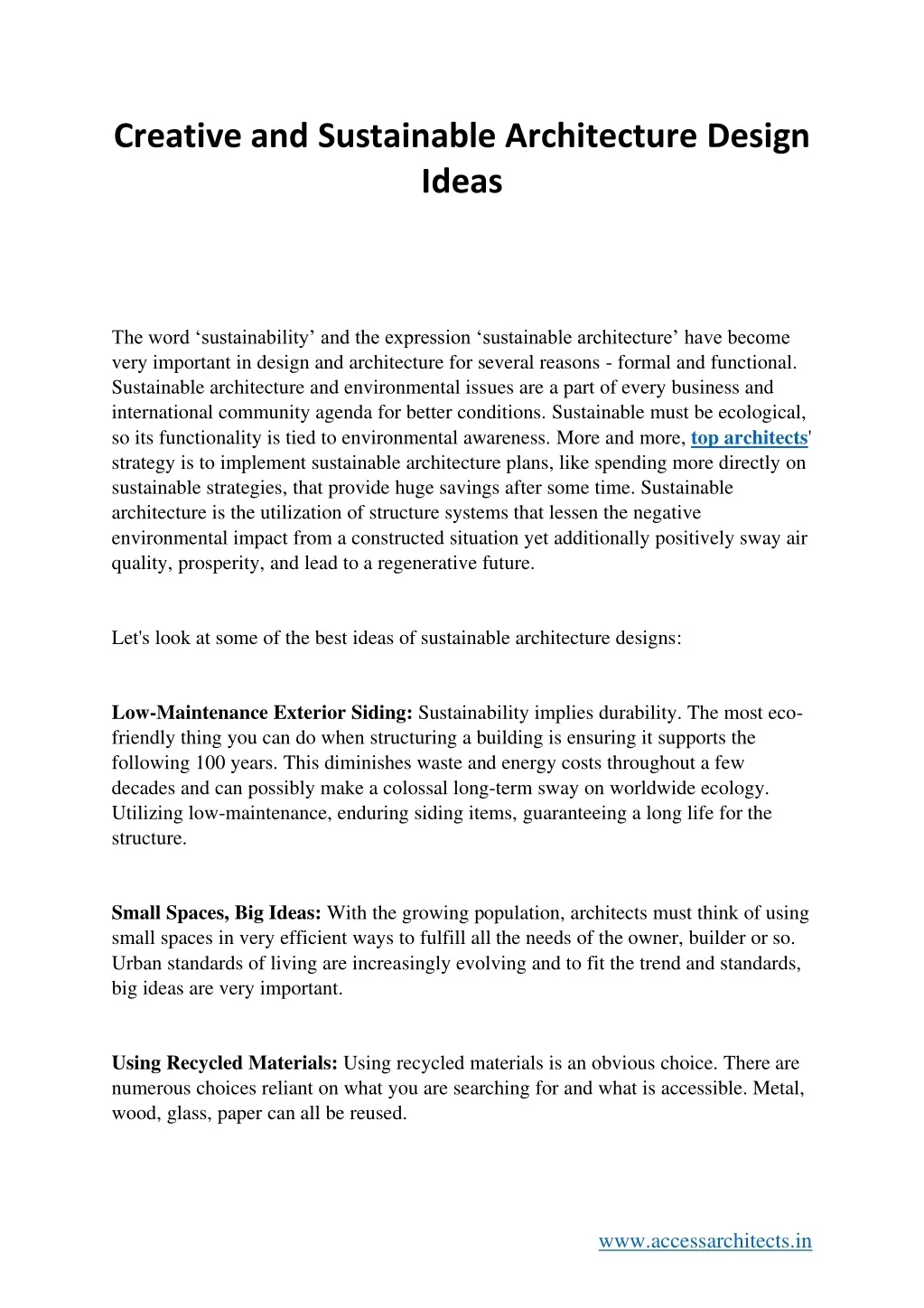 PPT - Creative and Sustainable Architecture Design Ideas PowerPoint ...