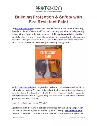 building protection safety with fire resistant