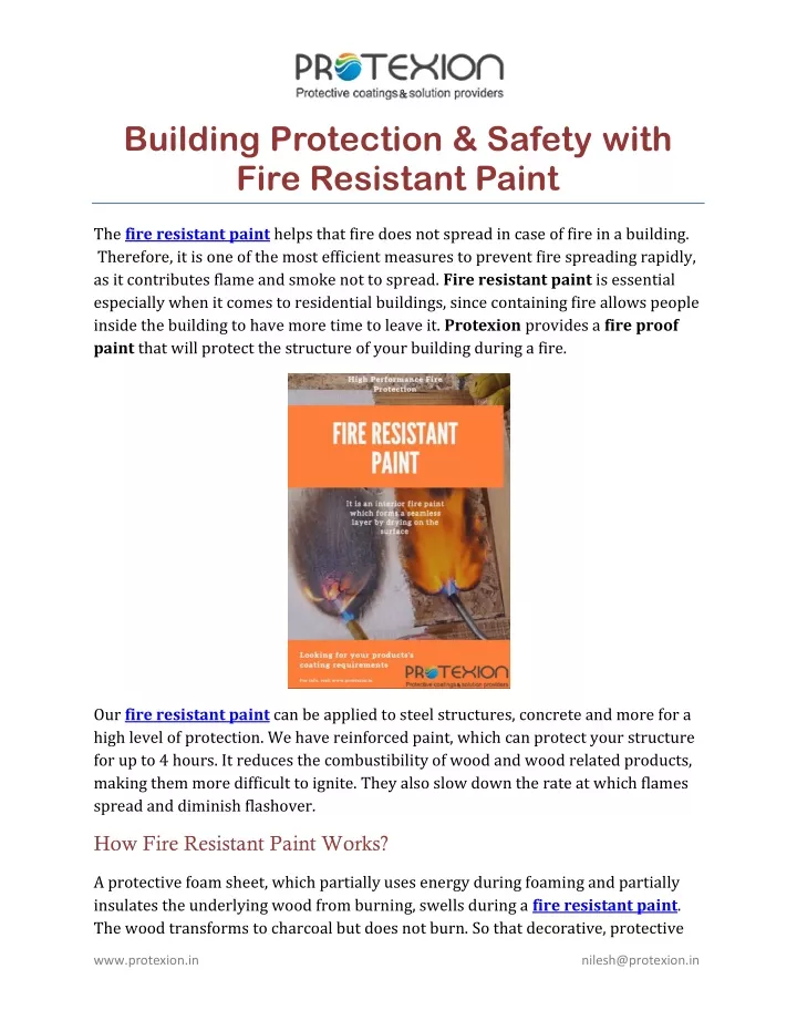 building protection safety with fire resistant
