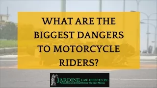 What Are The Biggest Dangers To Motorcycle Riders?