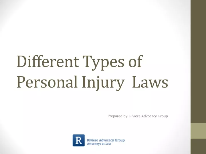 different types of personal injury laws