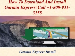 How To Download And Install Garmin express| call  1-800-931-3158