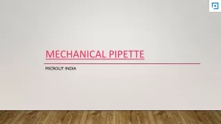 mechanical pipette