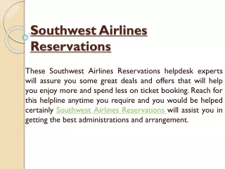 southwest airlines reservations