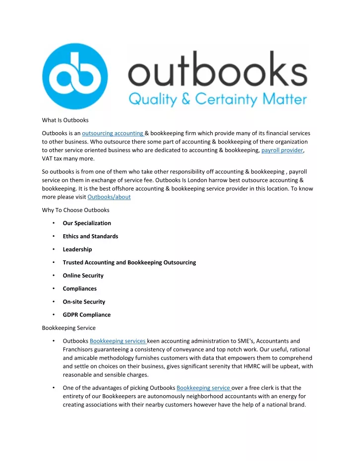 what is outbooks