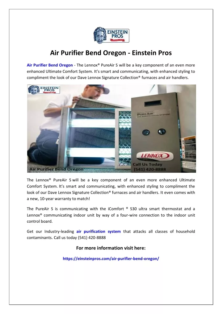 air purifier bend oregon einstein pros