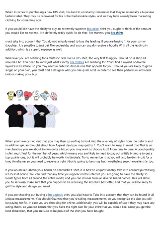when it comes to purchasing a new bts shirt