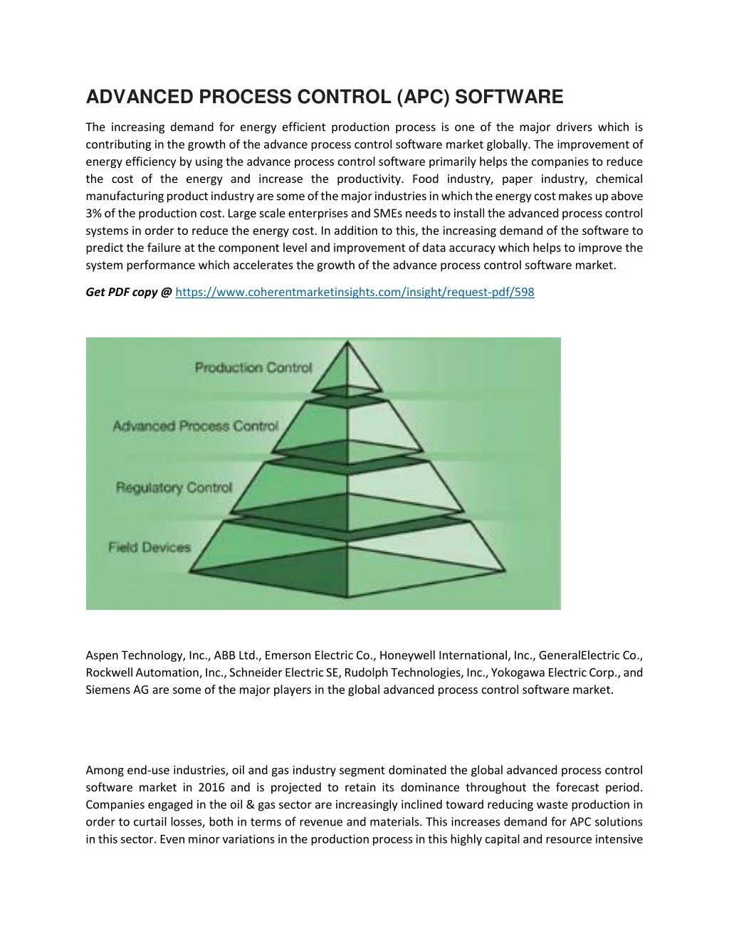 PPT - ADVANCED PROCESS CONTROL (APC) SOFTWARE PowerPoint Presentation ...