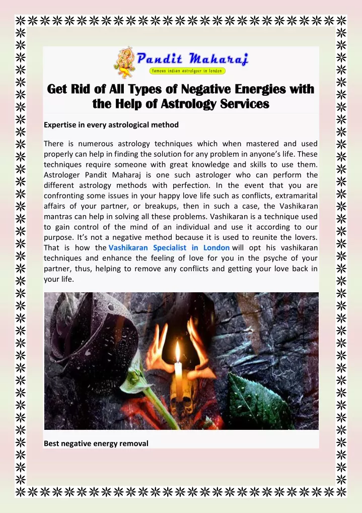 get rid of all types of negative energies with