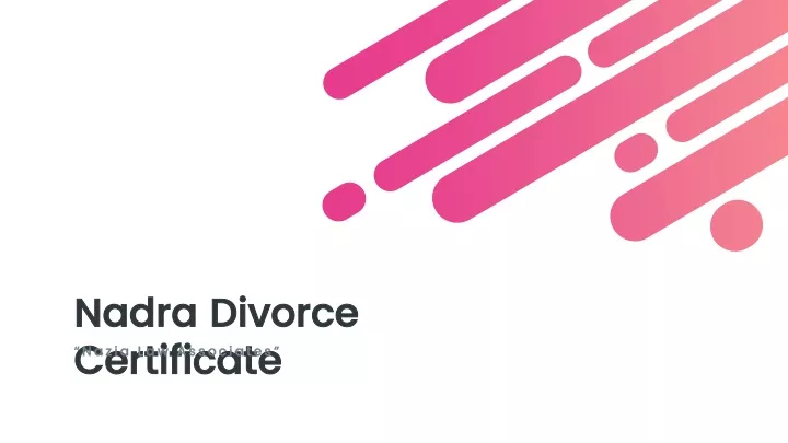 nadra divorce certificate