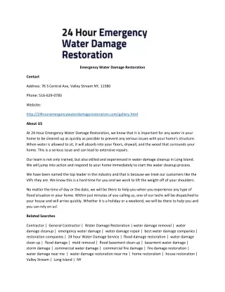 Emergency Water Damage Restoration