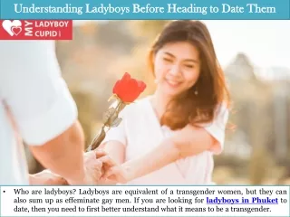 Understanding Ladyboys Before Heading to Date Them