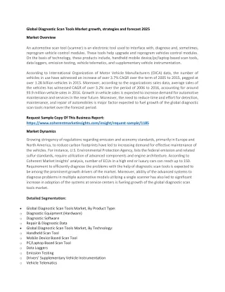 global diagnostic scan tools market growth