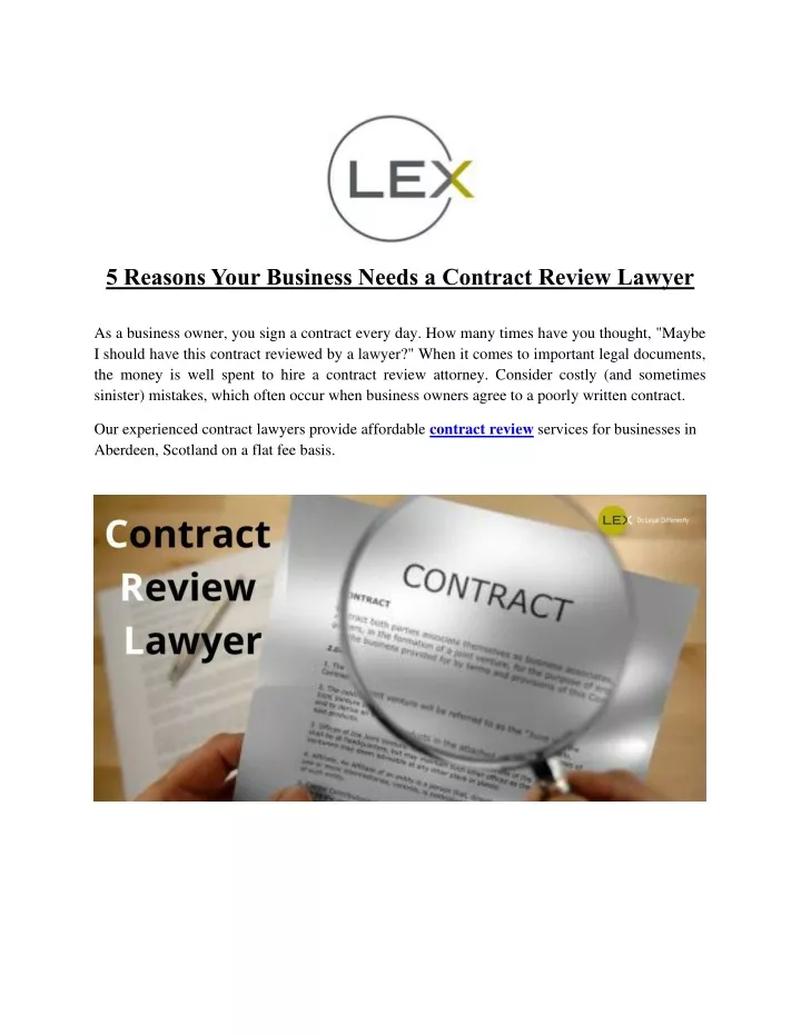 5 reasons your business needs a contract review