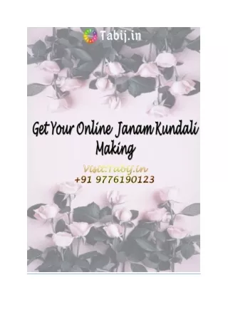 Free Janam Kundali Predictions: Get your online JanmaKundali Making